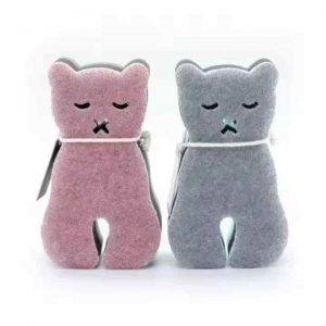 Hot Sale Cute Cat Sponge Scourer Cartoon Cat Shaped Dish Cleaning Reusable Sponge Washing Kitchen Supplies
